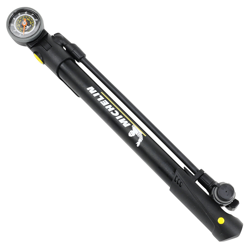 Mini pompe à pied VTT Michelin Air Tech Pro avec manomètre 8 bars
