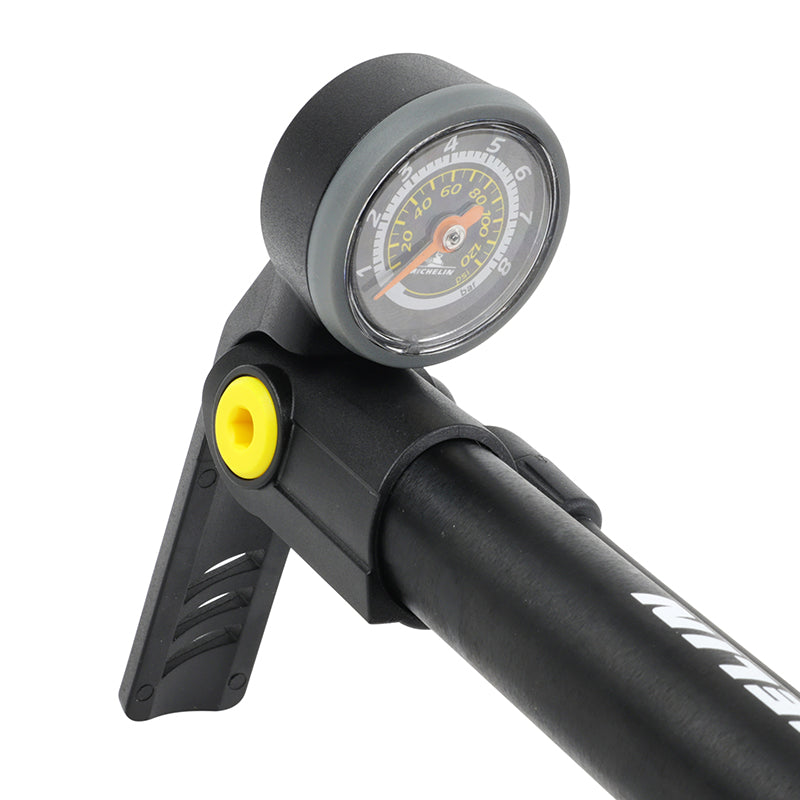 Mini pompe à pied VTT Michelin Air Tech Pro avec manomètre 8 bars – vue 12