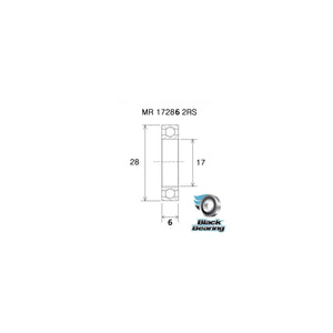 Roulement 17 x 28 x 6 mm BLACKBEARING