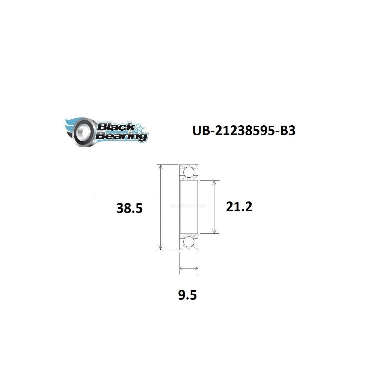 Roulement 21,2 x 38,5 x 9,5 mm BLACKBEARING