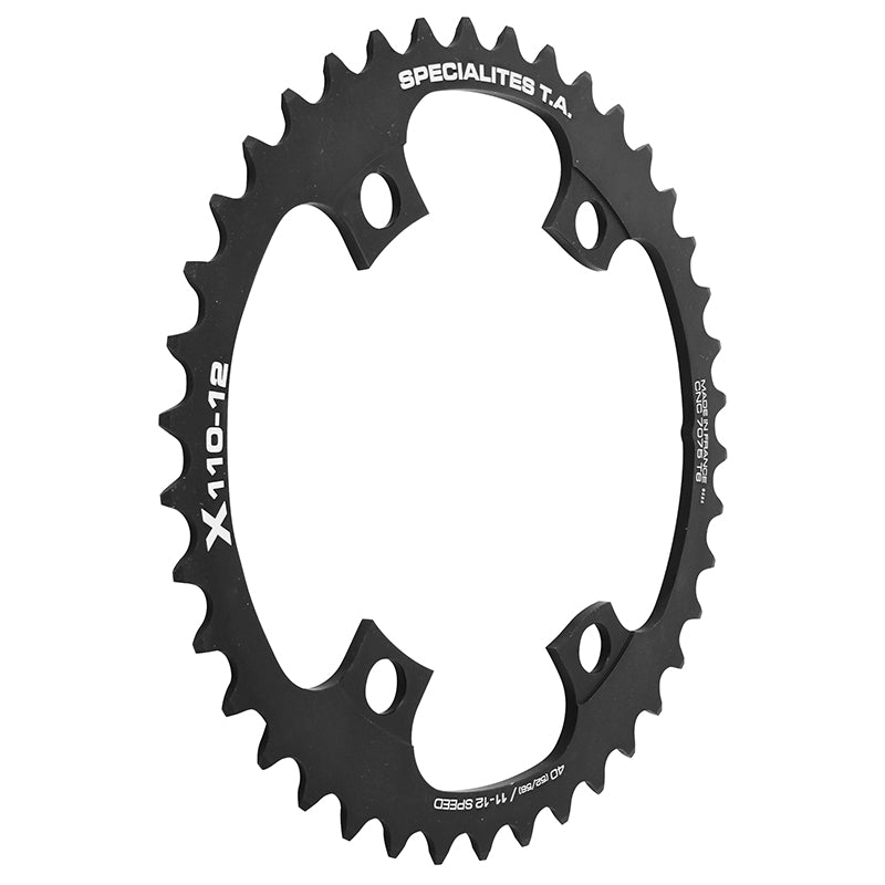 Plateau route TA 4 br. 110 mm pour Shimano 105-Ultegra-Dura-Ace 12 v intérieur double noir – 40 dents – vue 3