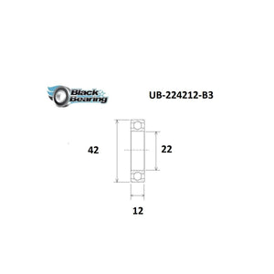 Roulement 22 x 42 x 12 mm BLACKBEARING