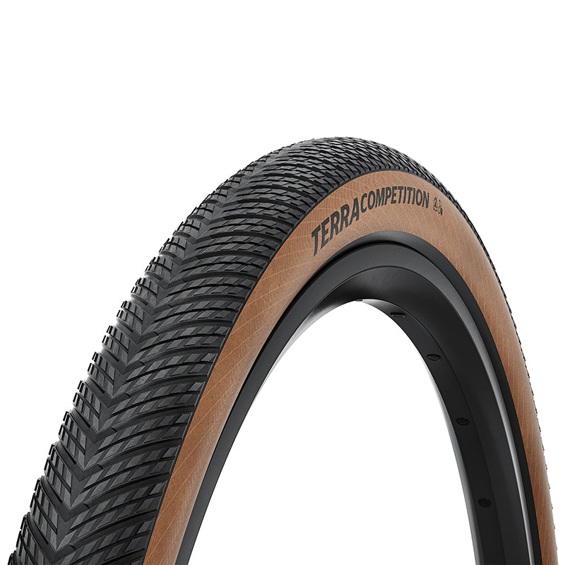 Pneu gravel Continental Terra Competition Trail noir flanc marron tringle souple tubeless ready – 700 x 40 (40-622)