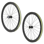 Paire de roues gravel Miche Sterrato carbone 25 mm tubeless ready – Shimano HG 11-12 v