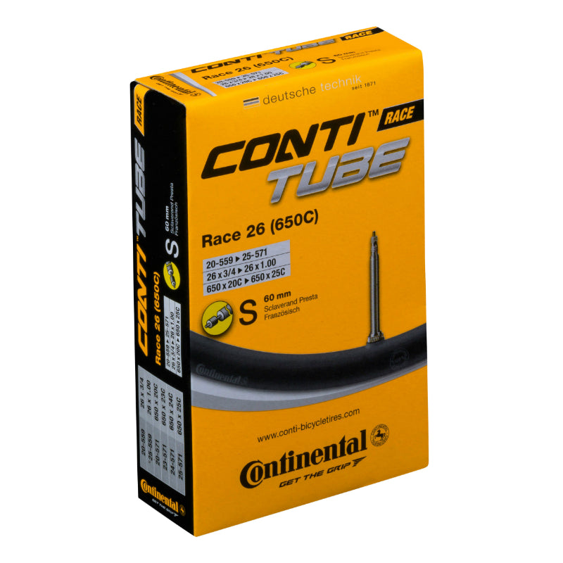 Chambre à air 650 x 20-25 Continental valve Presta obus démontable 60 mm