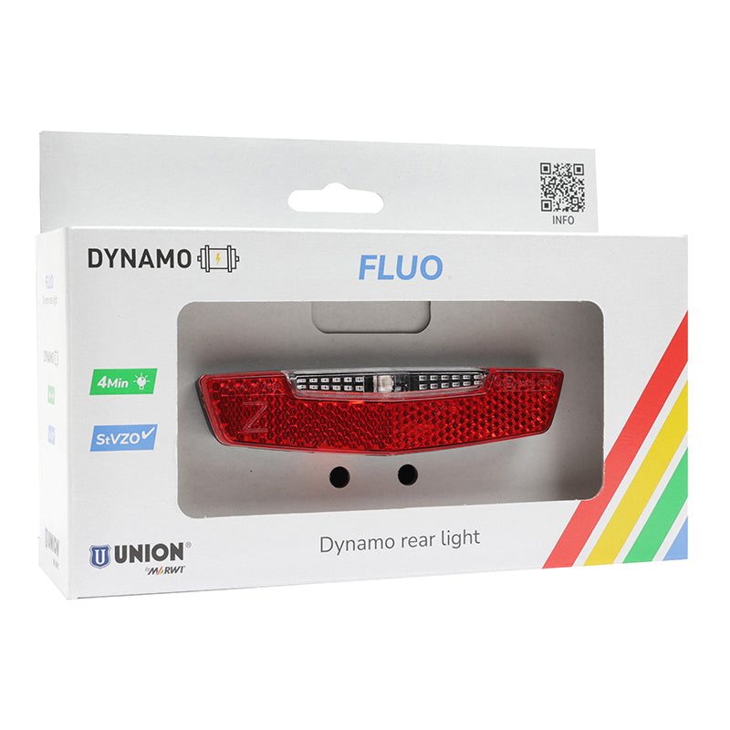 Éclairage arrière moyeu dynamo Marwi Fluo porte-bagages 80 mm – vue 6