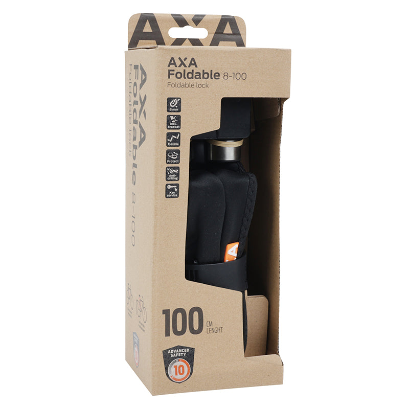 Antivol pliant AXA Foldable 800 Ø 8 mm 1 m noir avec fixations – vue 16