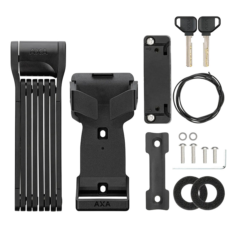 Antivol pliant AXA Fold 110 cm noir avec support et compartiment AirTag – vue 4