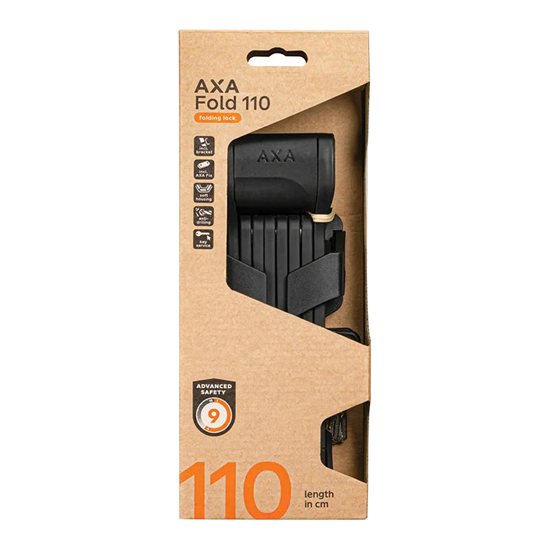 Antivol pliant AXA Fold 110 cm noir avec support et compartiment AirTag – vue 5