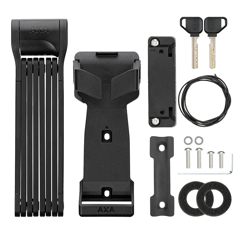 Antivol pliant AXA Fold 130 cm noir avec support et compartiment AirTag – vue 4