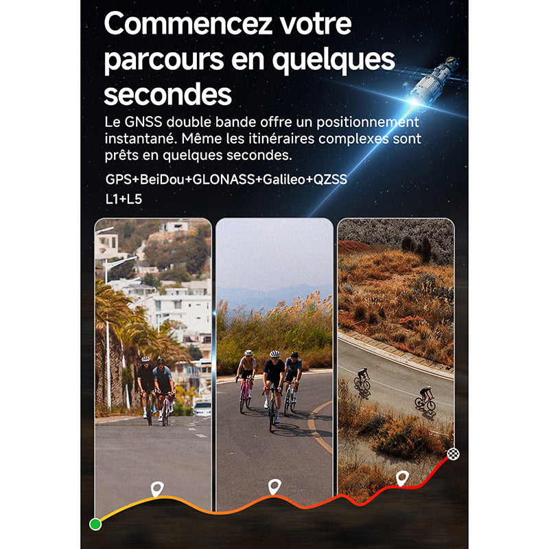 GPS compteur iGPSport BSC500 couleur tactile 3,3" cartographie – vue 3