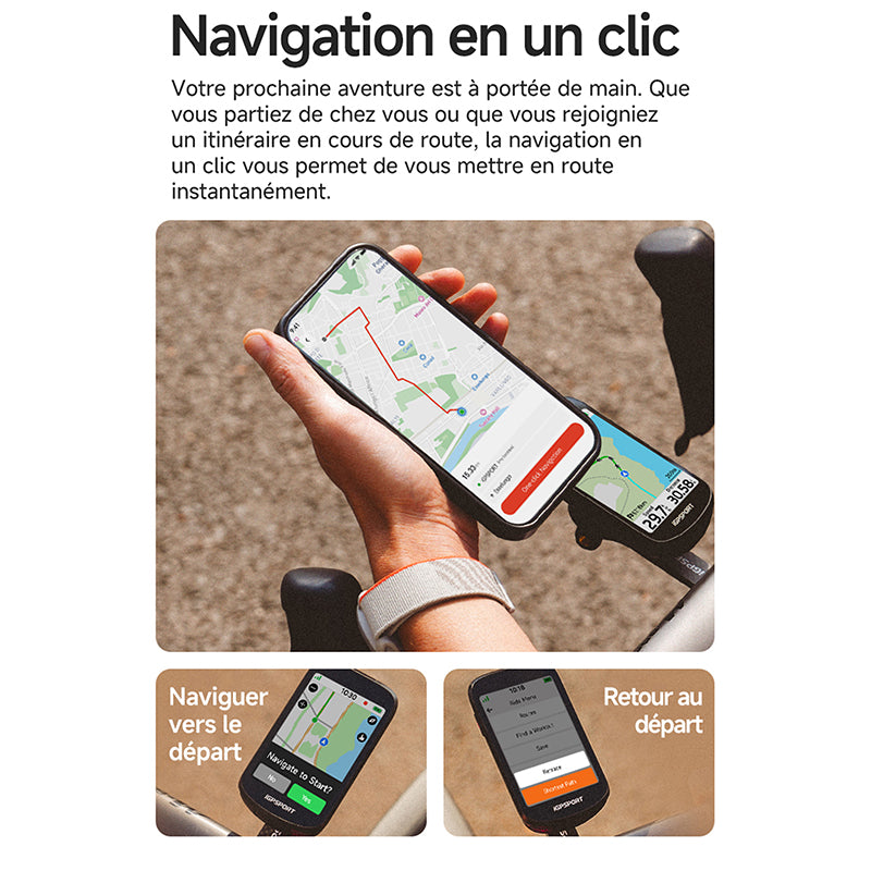 GPS compteur iGPSport BSC500 couleur tactile 3,3" cartographie – vue 4