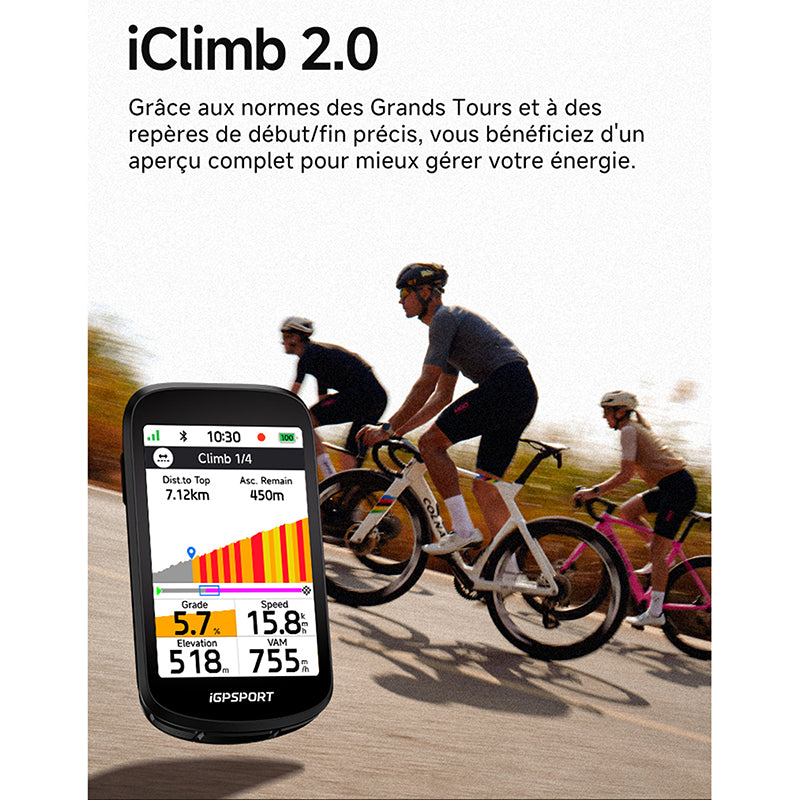 GPS compteur iGPSport BSC500 couleur tactile 3,3" cartographie – vue 6