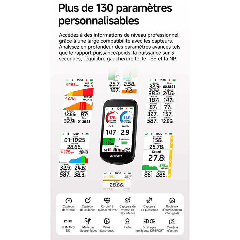 GPS compteur iGPSport BSC500 couleur tactile 3,3" cartographie – vue 9