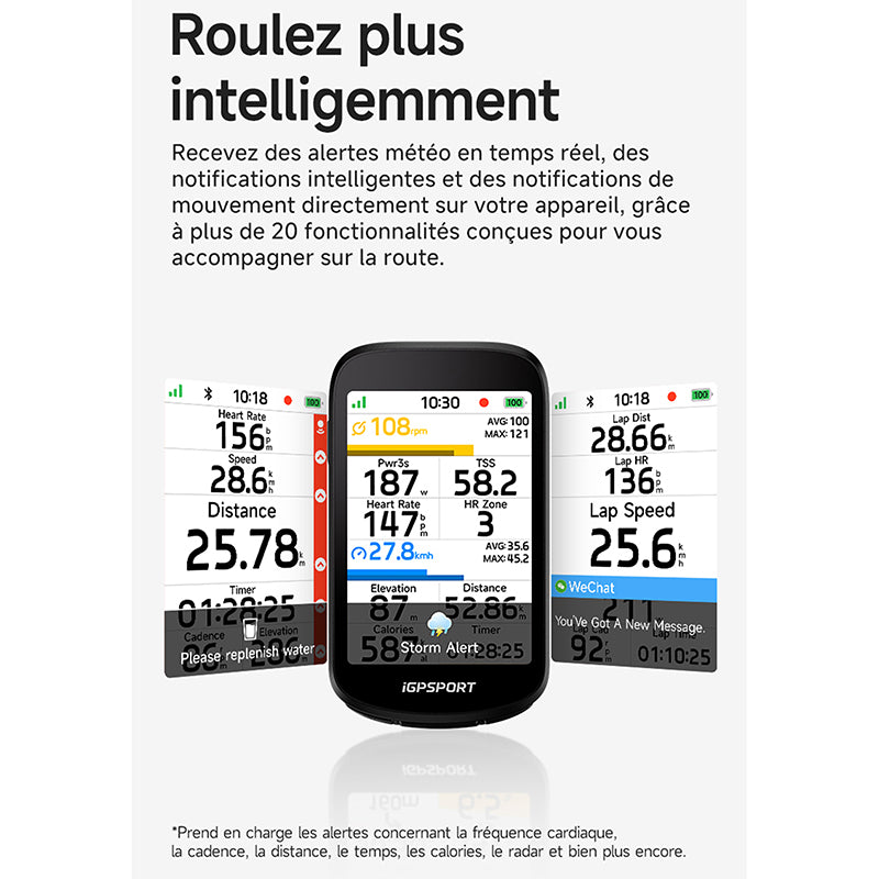 GPS compteur iGPSport BSC500 couleur tactile 3,3" cartographie – vue 13