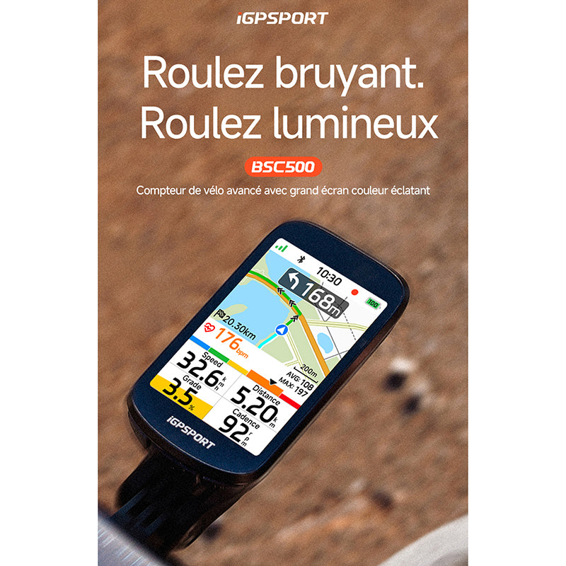 GPS compteur iGPSport BSC500 couleur tactile 3,3" cartographie – vue 14