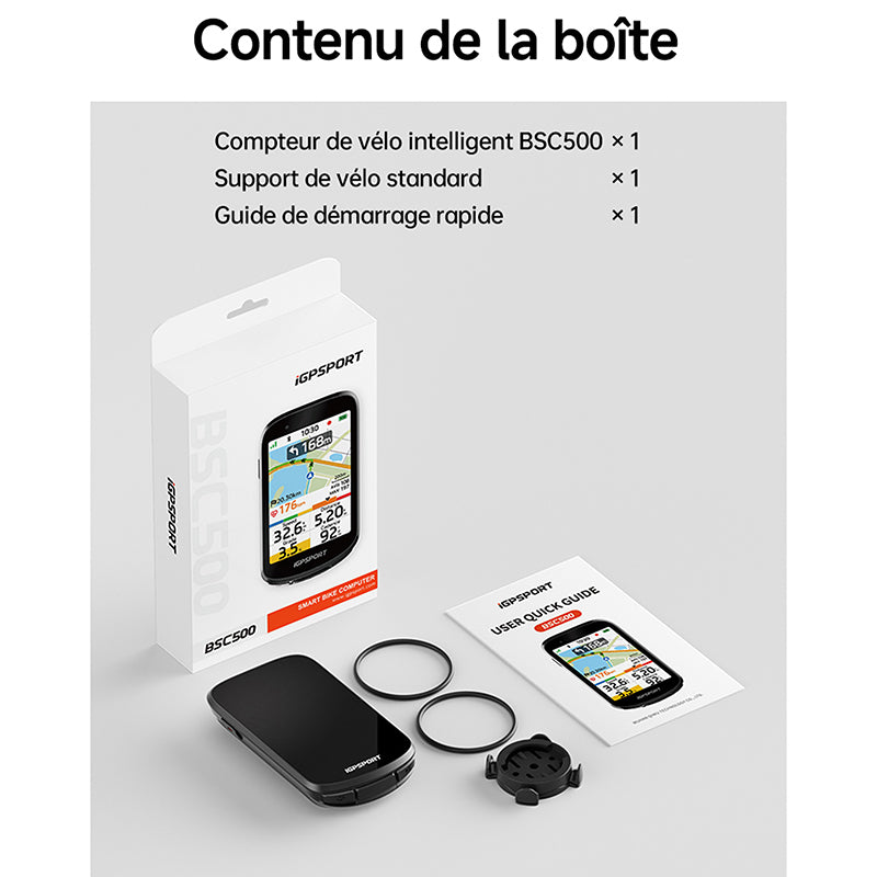GPS compteur iGPSport BSC500 couleur tactile 3,3" cartographie – vue 24