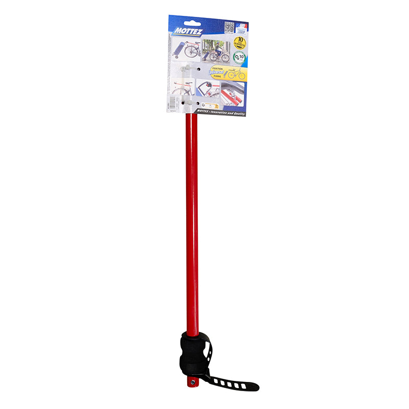 Bras de remorque-chariot de courses Mottez rouge fixation tige de selle – vue 7