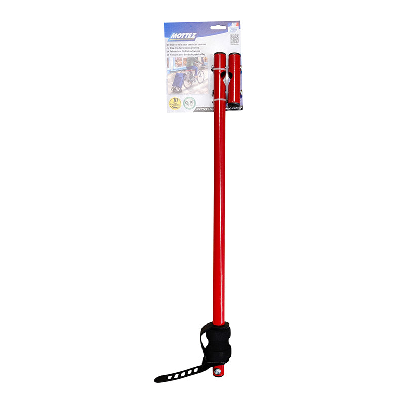 Bras de remorque-chariot de courses Mottez rouge fixation tige de selle – vue 8