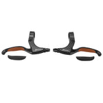 Leviers de frein cantilever noirs grip marron (paire)