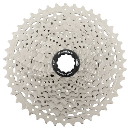 Cassette Sunrace MS7 11 vitesses 11-42 VTT argent compatible Shimano