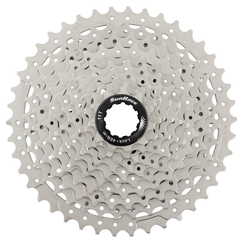 Cassette Sunrace MS2 10 vitesses 11-42 VTT argent compatible Shimano