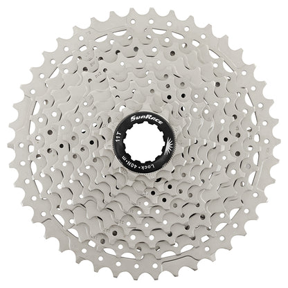 Cassette Sunrace MS2 10 vitesses 11-42 VTT argent compatible Shimano