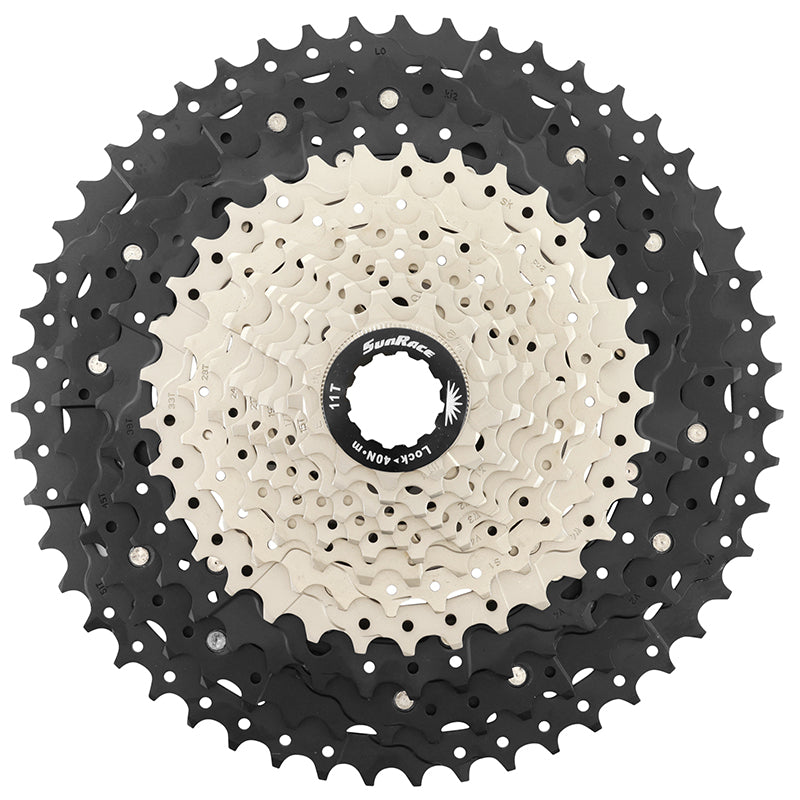 Cassette Sunrace CSMZ603 12 vitesses 11-51 VTT-gravel argent compatible Shimano