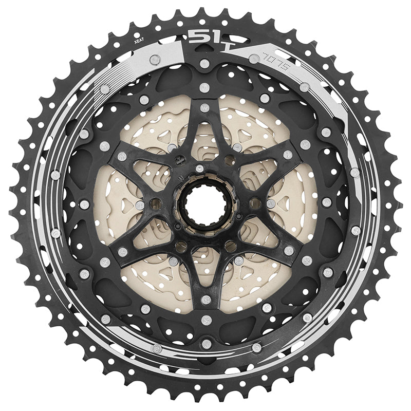 Cassette Sunrace CSMZ603 12 vitesses 11-51 VTT-gravel argent compatible Shimano – vue 2