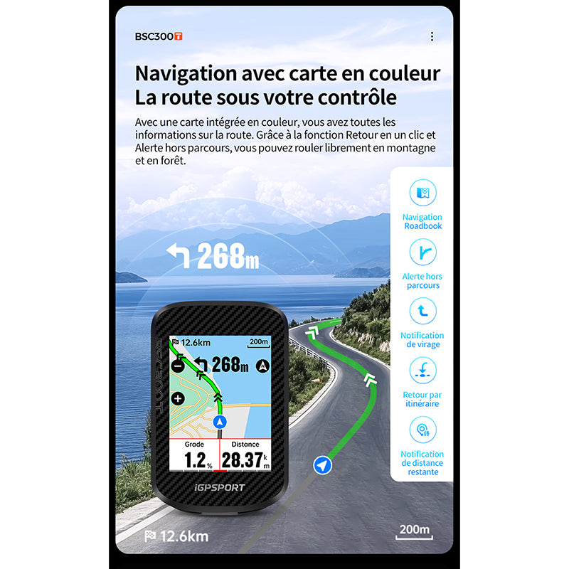 GPS compteur iGPSport BSC300T couleur tactile cartographie – vue 17