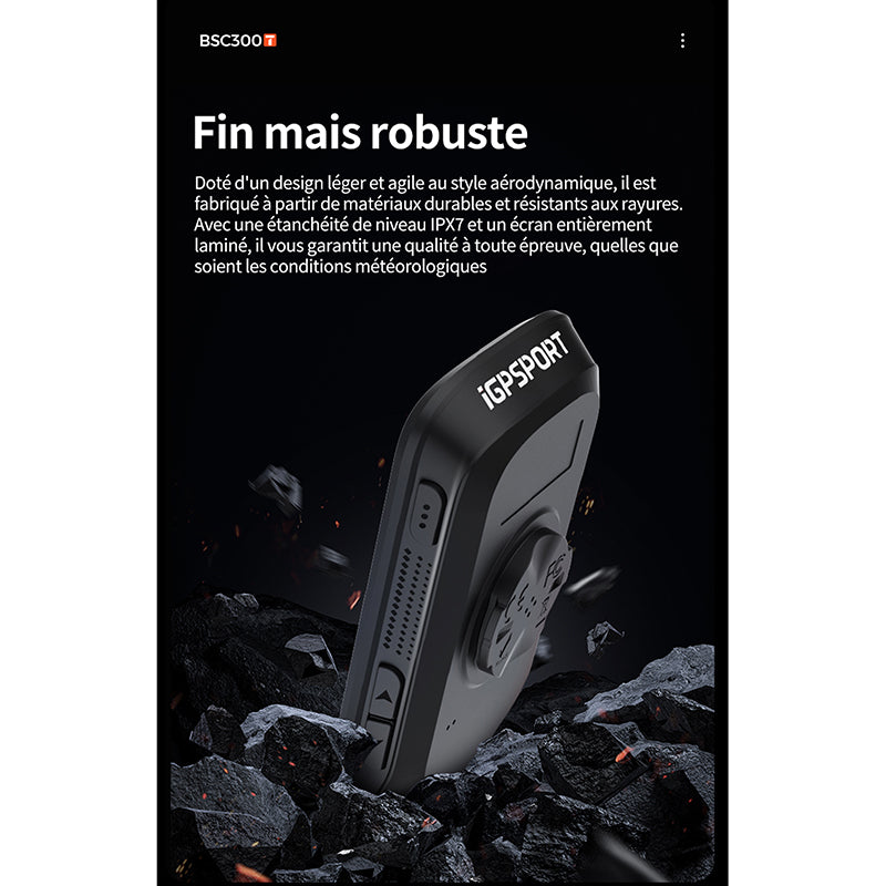 GPS compteur iGPSport BSC300T couleur tactile cartographie – vue 19