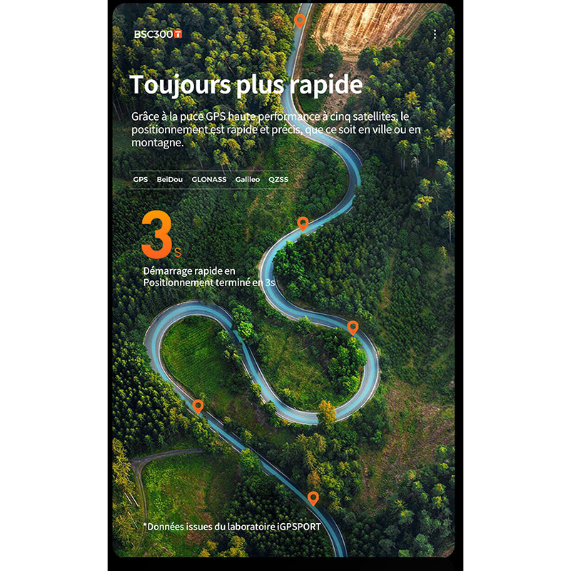 GPS compteur iGPSport BSC300T couleur tactile cartographie – vue 21