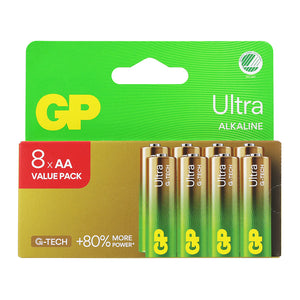 Piles AA LR06 GP Ultra alcalines – 8