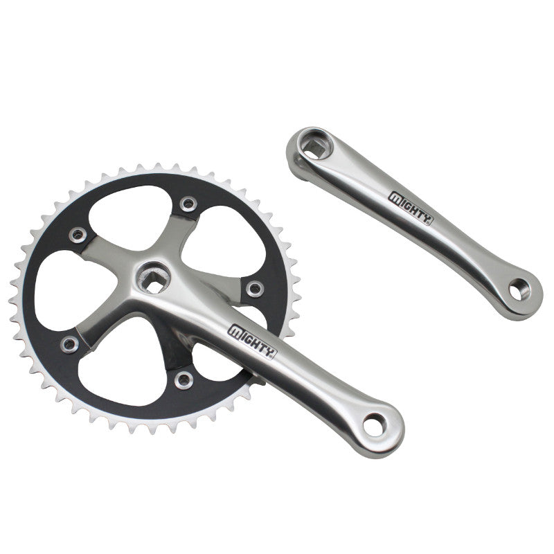 Pédalier fixie alu argent 165 mm plateau 46 dents