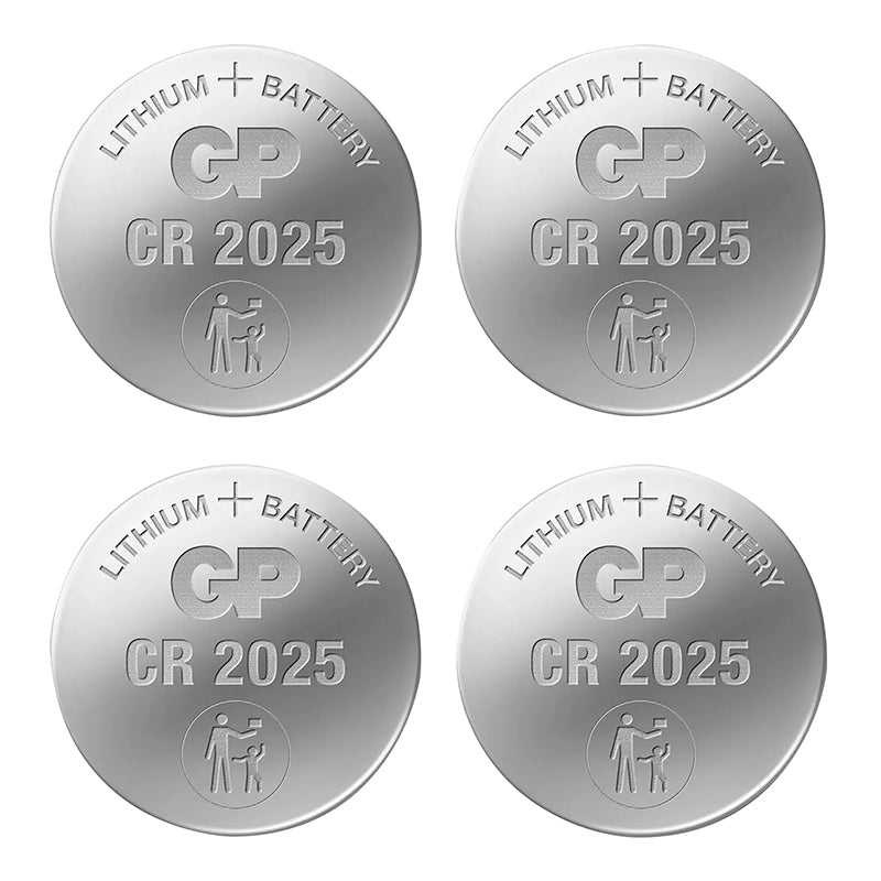 Piles bouton GP Ultra Lithium 3 V – CR2025 lot de 4