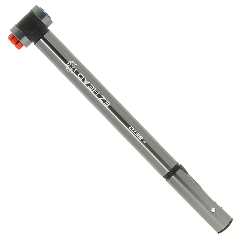 Mini pompe EZ Head alu grise 8 bars – Presta et Schrader