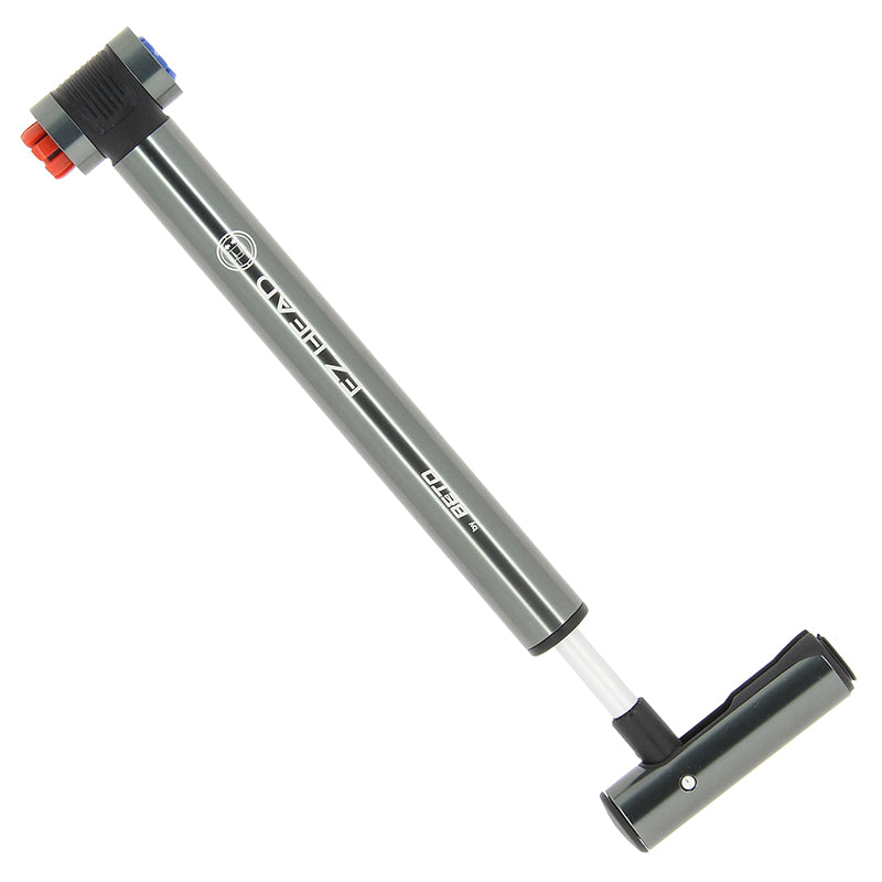 Mini pompe EZ Head alu grise 8 bars – Presta et Schrader – vue 2