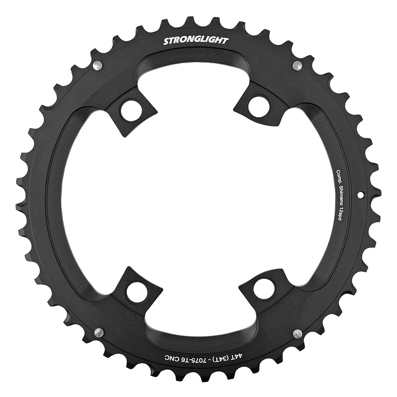 Plateau route Stronglight 4 branches 110 mm pour Shimano 105-Ultegra-Dura-Ace extérieur double noir 12 v – 44 34