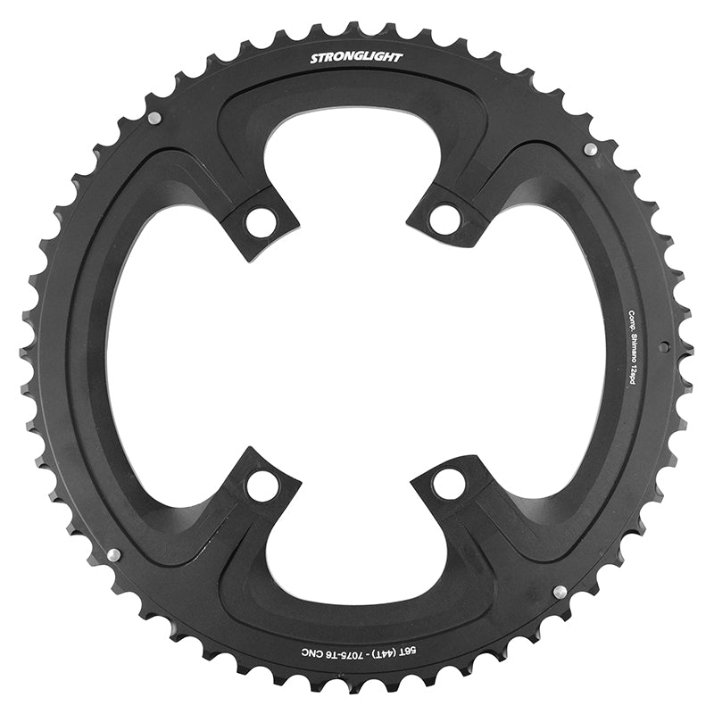 Plateau route Stronglight 4 branches 110 mm pour Shimano 105-Ultegra-Dura-Ace extérieur double noir 12 v – 56 44