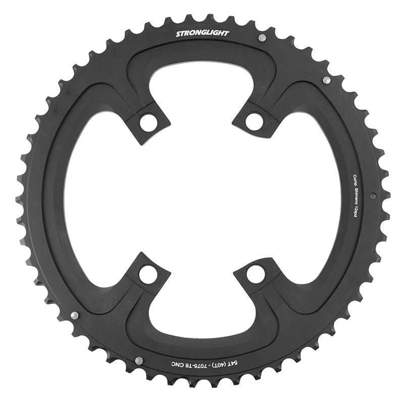 Plateau route Stronglight 4 branches 110 mm pour Shimano 105-Ultegra-Dura-Ace extérieur double noir 12 v – 54 40