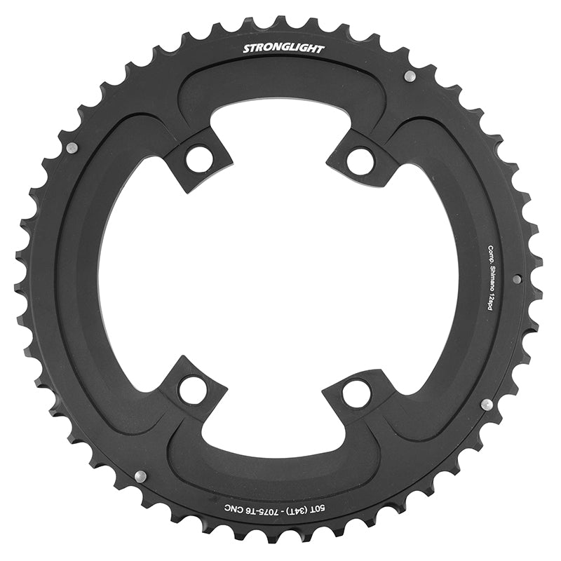 Plateau route Stronglight 4 branches 110 mm pour Shimano 105-Ultegra-Dura-Ace extérieur double noir 12 v – 50 34