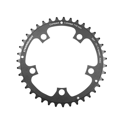 Plateau route Stronglight 5 branches 110 mm type Shimano intérieur noir alu 5083 9-10 v – 39 dents