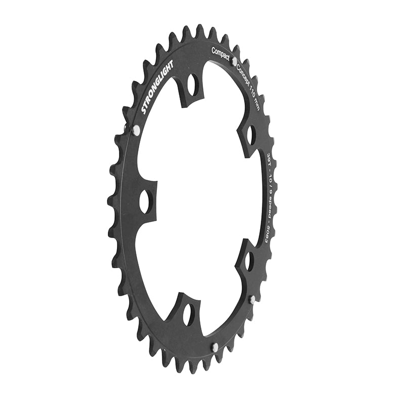 Plateau route Stronglight 5 branches 110 mm type Shimano intérieur noir alu 5083 9-10 v – 39 dents – vue 3