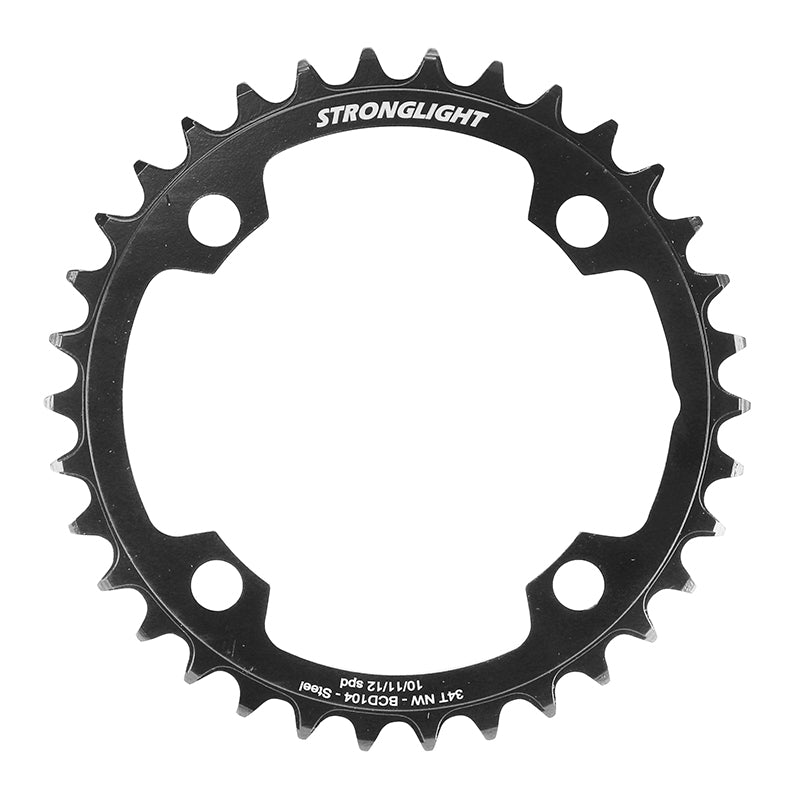 Plateau VAE Stronglight 4 branches 104 mm universel VAE mono noir acier 12-11-10 v narrow wide – 34 dents