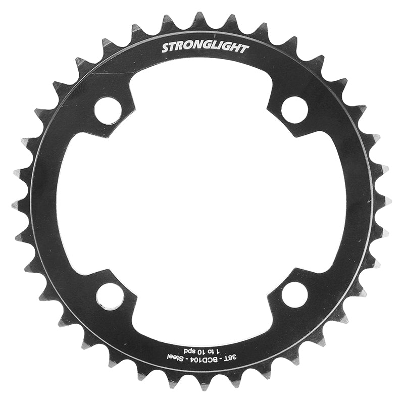 Plateau VAE Stronglight 4 branches 104 mm universel VAE mono noir acier 10-9-8 v – 36 dents