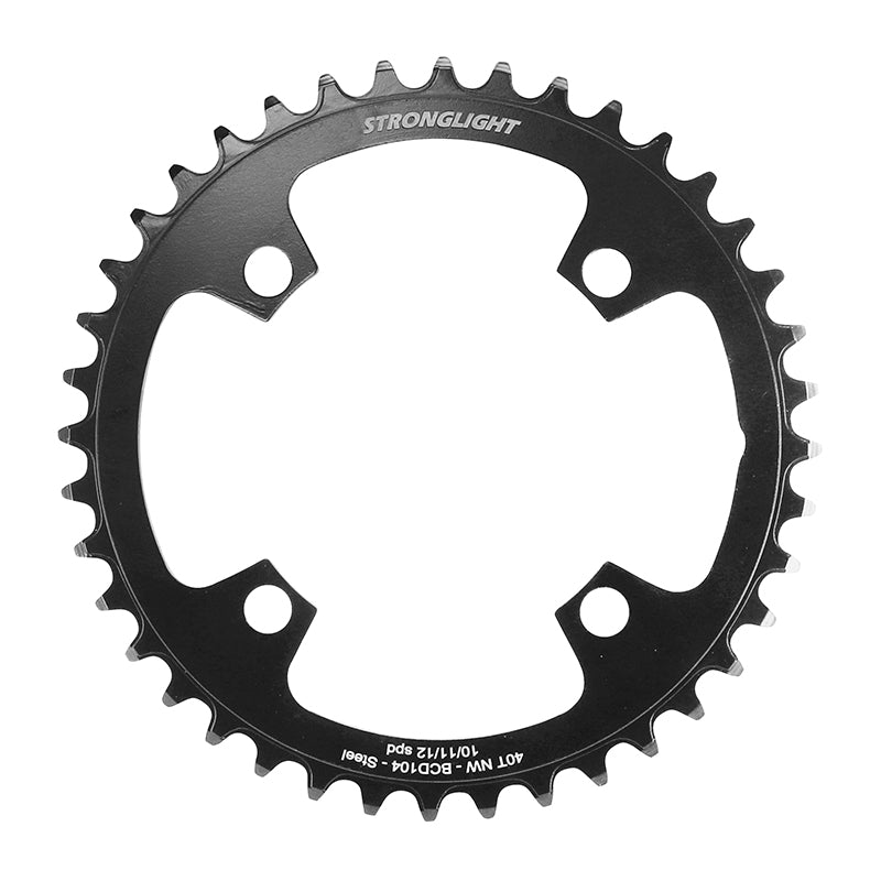 Plateau VAE Stronglight 4 branches 104 mm universel VAE mono noir acier 12-11-10 v narrow wide – 40 dents