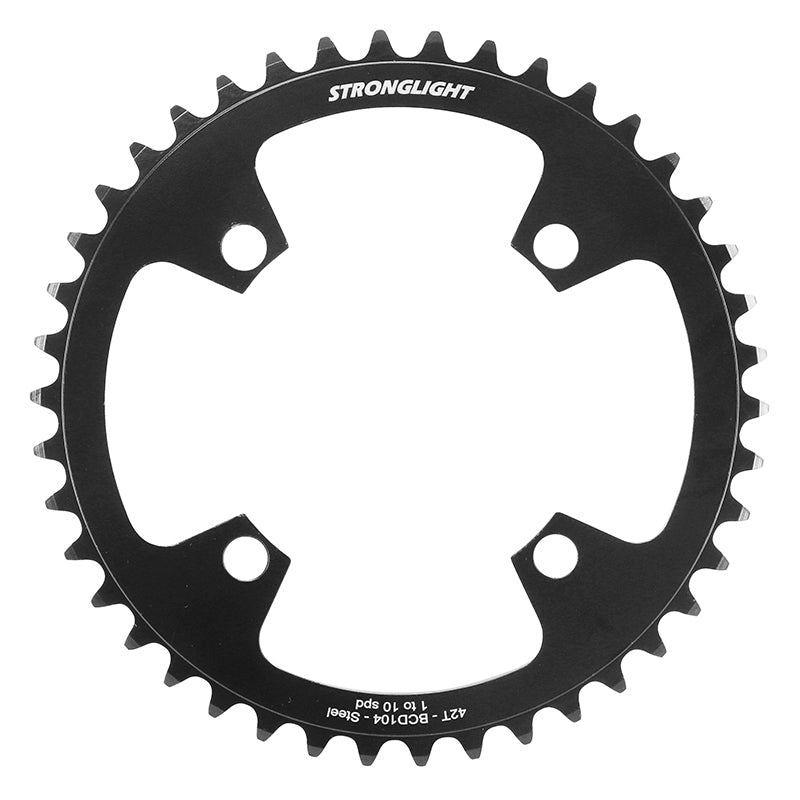 Plateau VAE Stronglight 4 branches 104 mm universel VAE mono noir acier 10-9-8 v – 42 dents