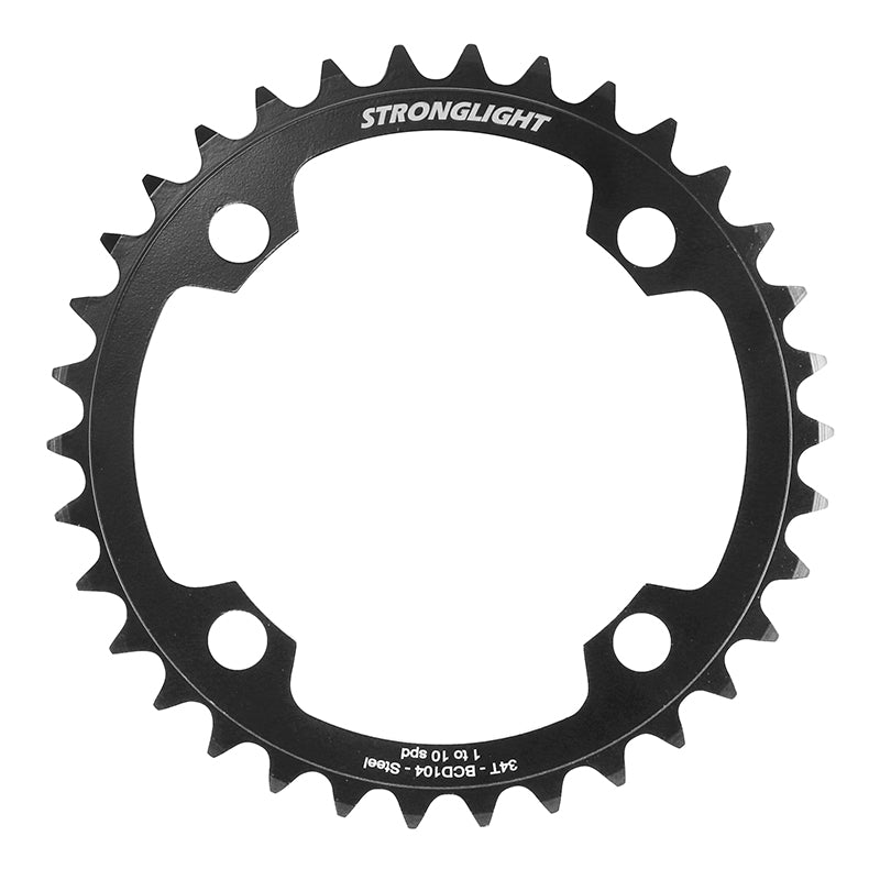 Plateau VAE Stronglight 4 branches 104 mm universel VAE mono noir acier 10-9-8 v – 34 dents