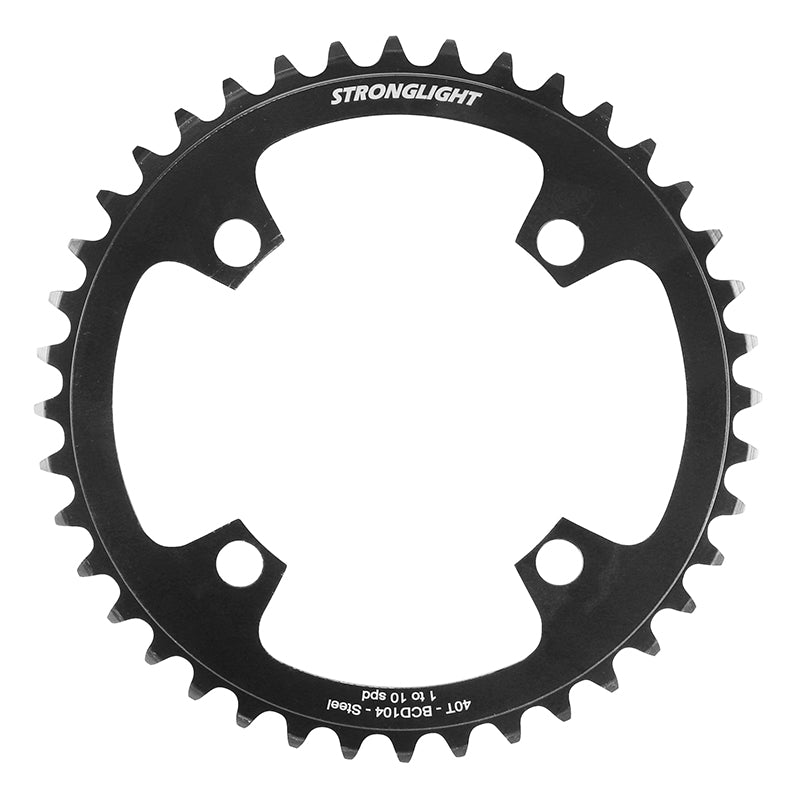 Plateau VAE Stronglight 4 branches 104 mm universel VAE mono noir acier 10-9-8 v – 40 dents
