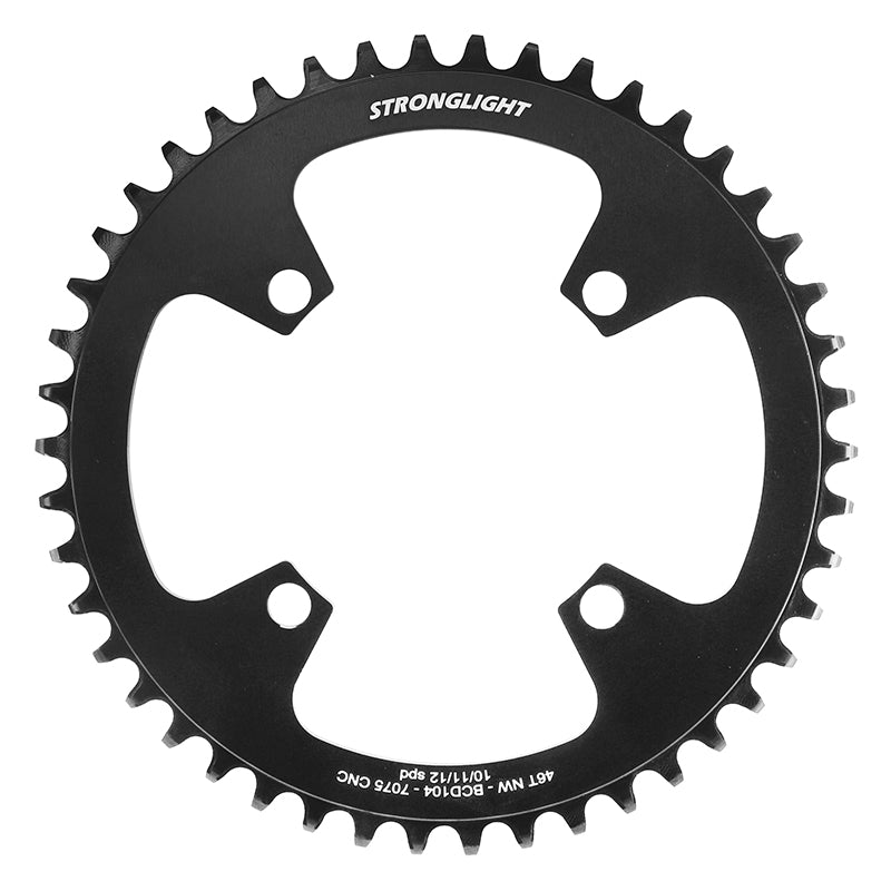 Plateau VAE Stronglight 4 branches 104 mm universel VAE mono noir 12-11-10 v narrow wide – 46 dents